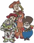Disney Pixar Toy Story Woody Buzz Jessie Bullseye Group Adventure Scenes Set - Filled Embroidery Design - 8704