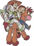 Disney Pixar Toy Story Woody Buzz Jessie Rex Sid Phillips Andy Characters Collection - Filled Embroidery Design - 8705