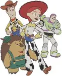 Disney Pixar Toy Story Woody Buzz Jessie Bullseye Group Adventure Scenes Set - Filled Embroidery Design - 8706