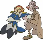 Disney Treasure Planet Jim Hawkins Sarah Hawkins Mother Son Dr Doppler Captain Amelia - Filled Embroidery Design - 8709