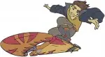 Disney Treasure Planet Jim Hawkins Solar Surfing Climbing Holding Sarah Mother - Filled Embroidery Design - 8713
