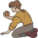 Disney Treasure Planet Jim Hawkins Young Adventurer Holding Map Sphere Fighting Designs - Filled Embroidery Design - 8718