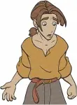 Disney Treasure Planet Jim Hawkins Young Adventurer Holding Map Sphere Fighting Designs - Filled Embroidery Design - 8719