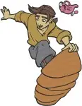 Disney Treasure Planet Jim Hawkins John Silver Cyborg Ben Robot Morph - Filled Embroidery Design - 8723