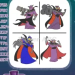 Toy Story - Emperor Zurg Evil Villain - Buzz Lightyear'S Archenemy - Dark Lord Poses - Pixar - Filled Embroidery Design - Instant Download