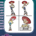 Toy Story - Jessie The Yodeling Cowgirl - Confident And Happy Poses - Pixar Character - Filled Embroidery Design - Instant Download