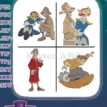 Disney Treasure Planet Jim Hawkins Sarah Hawkins Mother Son Dr Doppler Captain Amelia - Filled Embroidery Design - Instant Download