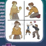 Disney Treasure Planet Jim Hawkins Young Adventurer Holding Map Sphere Fighting Designs - Filled Embroidery Design - Instant Download