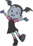 Disney Junior Vampirina Demi The Ghost Vee Hauntley Human Form Spooky Friends Collection - Filled Embroidery Design - 8788