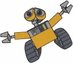 Wall E Waste Allocation Load Lifter Eh Class Robot Various Poses And Views - Filled Embroidery Design - 8815