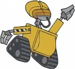 Wall E Waste Allocation Load Lifter Eh Class Robot Various Poses And Views - Filled Embroidery Design - 8817