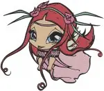 Winx Club Bloom Fairy Of The Dragon Flame Various Transformations And Poses - Filled Embroidery Design - 8829