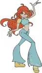 Winx Club Bloom Fairy Of The Dragon Flame Various Transformations And Poses - Filled Embroidery Design - 8832