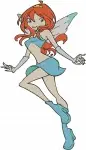 Winx Club Bloom Various Fairy Forms And Graceful Magical Character Poses - Filled Embroidery Design - 8839