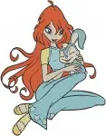 Winx Club Bloom Various Fairy Forms And Graceful Magical Character Poses - Filled Embroidery Design - 8840