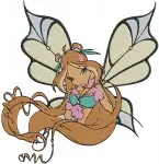 Winx Club Layla Aisha Fairy Of Waves And Flora Fairy Of Nature Various Poses - Filled Embroidery Design - 8847