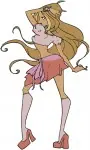 Winx Club Flora Fairy Of Nature And Tecna Fairy Of Technology Magical Poses - Filled Embroidery Design - 8850