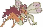 Winx Club Fairies Musa Music Layla Aisha Waves Roxy Animals Tecna Technology - Filled Embroidery Design - 8854