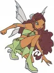 Winx Club Fairies Musa Music Layla Aisha Waves Roxy Animals Tecna Technology - Filled Embroidery Design - 8855