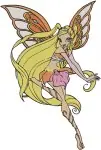 Winx Club Stella Fairy Of The Shining Sun Various Bright And Magical Poses - Filled Embroidery Design - 8870