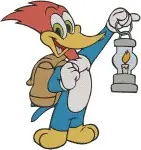 Woody Woodpecker Various Sporting Poses Golf Soccer And With Trophy Fun - Filled Embroidery Design - 8884