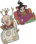 Wreck It Ralph King Candy Sergeant Calhoun Vanellope And Taffyta Muttonfudge - Filled Embroidery Design - 8901