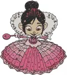 Wreck It Ralph Sugar Rush Racers Vanellope Taffyta Candlehead And Gloomy Glob - Filled Embroidery Design - 8908