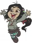 Wreck It Ralph Vanellope Von Schweetz Glitch Racer Various Action Poses - Filled Embroidery Design - 8910