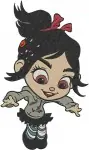 Wreck It Ralph Vanellope Von Schweetz Glitch Racer Various Action Poses - Filled Embroidery Design - 8911