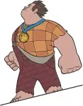 Wreck It Ralph - Ralph The Strong Man In Various Action And Funny Poses - Disney Arcade Hero Character - Filled Embroidery Design - 8920