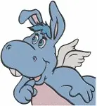 The Wuzzles Style Hybrid Animals - Hoppopotamus Hippo Rabbit And Rhinokey Rhino Monkey - Classic Coon Friends - Filled Embroidery Design - 8950