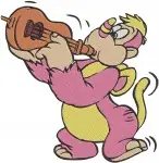 The Wuzzles Coon - Bumblelion Rhinokey And Hoppopotamus Hybrid Animal Trio - Retro Coon Pals Adventures - Filled Embroidery Design - 8962