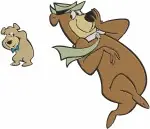 Yogi Bear Show - Yogi Bear And Boo Boo Bear With Birdhouse And Ballet Dancing - Jellystone Park Antics - Filled Embroidery Design - 8972