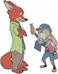Zootopia - Judy Hopps And Nick Wilde Pners - Judy With Parents Stu And Bonnie Hopps - Disney Family And Friends - Filled Embroidery Design - 8996