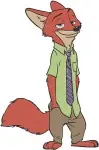 Zootopia - Nick Wilde The Fox Multiple Poses And Yax The Yak Meditating - Disney Animal Characters - Filled Embroidery Design - 9006