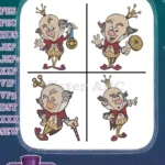 Wreck It Ralph King Candy Ruler Of Sugar Rush Various Royal And Scheming Poses - Filled Embroidery Design - Instant Download