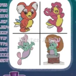 The Wuzzles Style Hybrid Animals - Butterbear Butterfly Bear And Moosel Moose Seal - Unique Coon Critters - Filled Embroidery Design - Instant Download