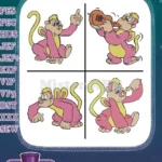 The Wuzzles Coon - Bumblelion The Bee Lion And Rhinokey The Rhino Monkey - Playful Hybrid Animal Friends - Filled Embroidery Design - Instant Download