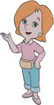 Handy Manny - Kelly The Hardware Store Owner - Stretch Tape Measure And Toolbox Friends - Town Helpers - Filled Embroidery Design - 3227