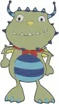 Henry Hugglemonster - Henry - Summer Sister - Cobby Brother - Ivor Baby Brother - Monster Family - Filled Embroidery Design - 3232
