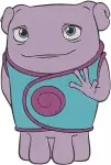 Home Adventures With Tip And Oh - Oh The Boov Alien - Tip Tucci Human Friend - Character Poses - Filled Embroidery Design - 3249