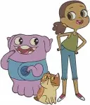 Home Adventures - Oh Boov And Tip Tucci Hugging - Lucy Tucci - Pig The Cat - Hewarming Moments - Filled Embroidery Design - 3254