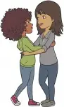 Home Adventures - Tip Tucci - Lucy Tucci Mother Daughter Hug - Oh The Boov Pink Shirt - Character Set - Filled Embroidery Design - 3259
