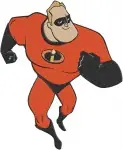 The Incredibles - Mr Incredible Bob Parr - Superhero Strongman Poses - Disney Pixar Character - Filled Embroidery Design - 3261