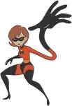 Disney Pixar Incredibles Elastigirl Helen Parr Superhero Action Poses Stretching Bundle - Filled Embroidery Design - 3276
