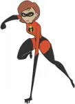 Disney Pixar Incredibles Elastigirl Helen Parr Superhero Action Poses Stretching Bundle - Filled Embroidery Design - 3277