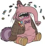 Disney Pixar Inside Out Anger Cloud Disgust Fear Bing Bong Riley Emotions - Filled Embroidery Design - 3288