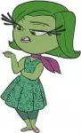 Disney Pixar Inside Out Disgust Emotion Green Character Sassy Poses Fear Anxious Designs - Filled Embroidery Design - 3294