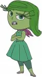 Disney Pixar Inside Out Disgust Emotion Green Character Sassy Poses Fear Anxious Designs - Filled Embroidery Design - 3295