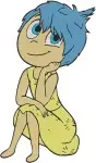 Disney Pixar Inside Out Joy Emotion Yellow Character Happy Optimistic Poses Bundle - Filled Embroidery Design - 3305